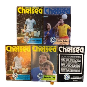 Bundle Di 5 Programmi Chelsea Home Stagione 1981/82 Gratis Regno Unito P&P - Foto 1 di 1