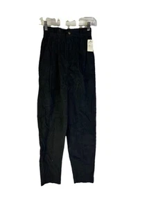Deadstock Vintage 80s Juniors 3 Micro Corduroy Pleated Chino Pants Grunge - Picture 1 of 8