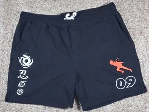 Hot Topic Naruto Uzumaki Black Shorts Medium Pockets Y2K - Picture 1 of 4