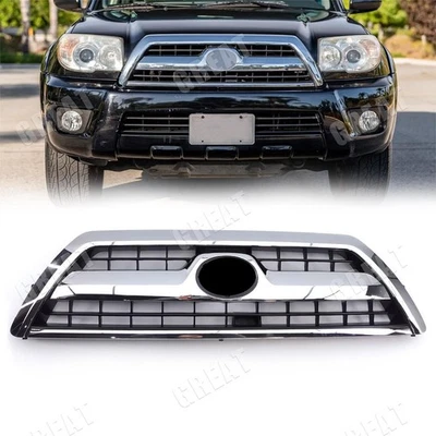 Rejilla delantera cromada con inserción negra para Toyota 4Runner SR5 2006-2009 modelo deportivo Foto 1 de 4