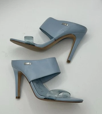 Calvin Klein Shayna 骡跟凉鞋懒人鞋婴儿蓝色女式 7 个月 — 第 1/4 张图片