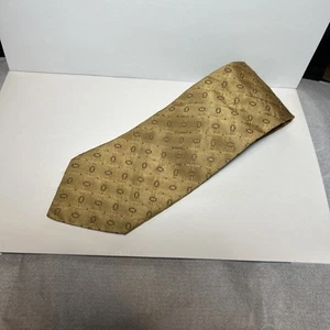 Bijou Tie Men’s Gold Brown Made in Italy 100% Silk - Picture 1 of 10