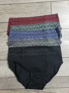 5pk Cotton Panties Women Bikini Underwear Hipster Underpants Lace Briefs Sz S - Picture 1 of 4