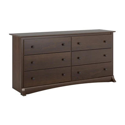 Prepac Fremont Espresso 6 Drawer Dresser - Image 1 of 4