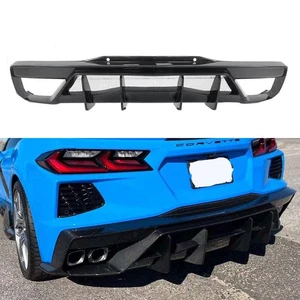 For Chevrolet Corvette C8 Stingray Ad Style Real Carbon Fiber Rear Diffuser - Picture 1 of 9