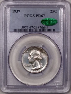 1937 Washing Quarter Proof PCGS PR67 CAC - Picture 1 of 5
