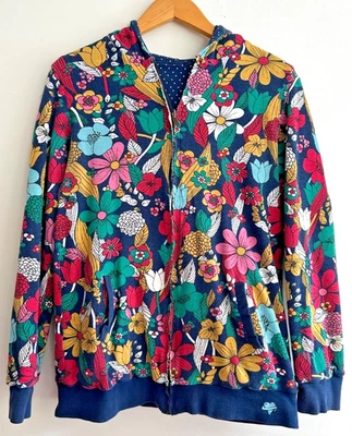 Sudadera De Colección Lost Enterprises Para Mujer LG Floral Lunares Reversible Patinador Foto 1 de 4