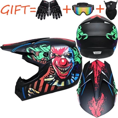 Kids Motocross Helmet Motorbike+ Goggles NEW ATV + Stratos Gloves