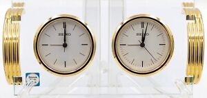 Seiko Multi-time Table Clock Model QHE707G - Brand New