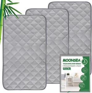 Bamboo Diaper Changing Pad Liner Reusable Portable Changing Table Pad Waterproof - Picture 1 of 54