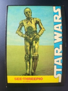 1977 Wonder Bread Star Wars See-Threepio C3PO Card #7,