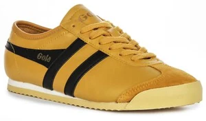 Gola CLB738YB Classici Gara Pelle Basso Donna Scarpe Giallo Nero UK 3 - 8 - Foto 1 di 6