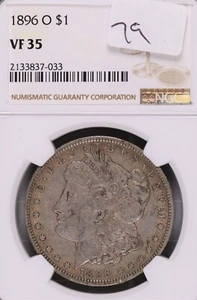 1896-O Morgan Silver Dollar NGC VF-35 #7-033 - Picture 1 of 2