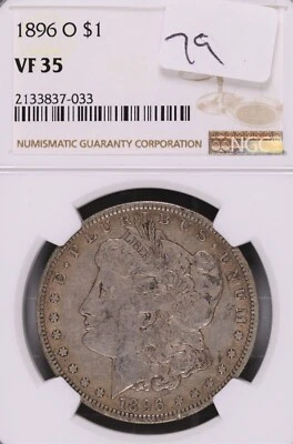 1896-O Morgan Silver Dollar NGC VF-35 #7-033 - Image 1 of 2