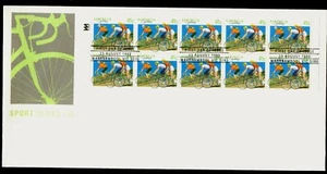 Australia First Day Cover FDC - 1989 Sport Series - II Cycling Booklet - Picture 1 of 1