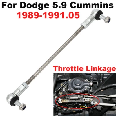 Throttle Linkage Rod with Ball Joint End Kit For Dodge 5.9 Cummins 1989-1991.05 Foto 1 de 4