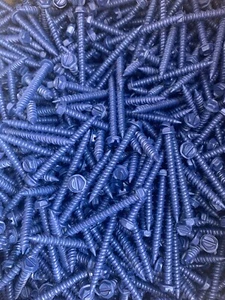 (250)Slotted Hex Head 3/16 x 1 3/4 Concrete Masonry Screws Tapcon - Picture 1 of 4