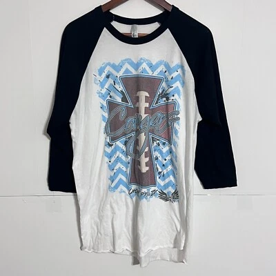 American Apparel Mens Raglan T-Shirt Size L China Spring TX Cougars Rebel Rose - Image 1 of 4