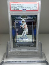 2022 Panini Chronicles Prizm Black Blue #PB-5 Justin Herbert Auto /25 PSA 9
