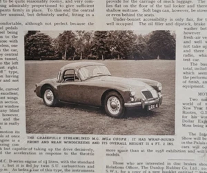 MG MGA Coupe Sports Car UK Feature Original 1959 ILN ~9.5x14" - Picture 1 of 2