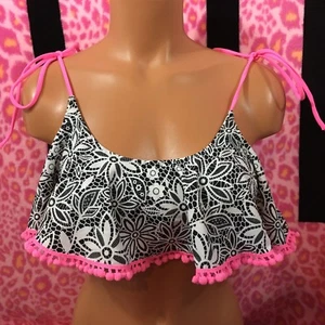 Victoria’s Secret PINK Swim Flounce Bikini Top Small S NEW - Picture 1 of 4