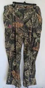 Mossy Oak Women Camo Cargo Pant XXLG  2XL Break Up Country Hunting  Ankle Tie - Picture 1 of 14
