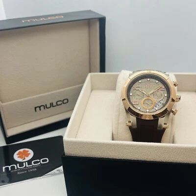 Mulco Kripton Women's Rose Gold Chronograph 42mm Brown Swiss Watch MW5-5249-033 - Image 1 of 4