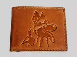 Geldbörse, Hund, Deutscher Schäferhund, Prägung, Naturleder, Motiv, Geldbeutel - Bild 1 von 4