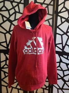 Adidas Kids Red Hoodie New Medium 12-14 Sf36 - Picture 1 of 7
