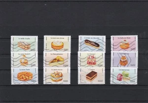FRANKREICH 2024 LES PATISSERIES KOMPLETTE SERIE VON 12 GESTEMPELTEN BRIEFMARKEN - Bild 1 von 1