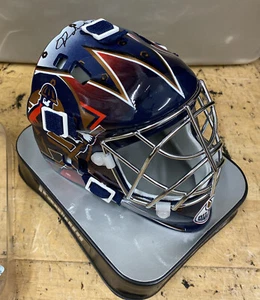 MOREAU signed EDMONTON OILERS Franklin Official NHL Hockey Mini Goalie Mask - Picture 1 of 9
