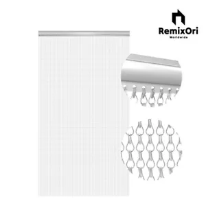 Screen Mosquito Door Curtain Hands Free 90 x 210cm Aluminium Fly Bug Snap Chain - Picture 1 of 6