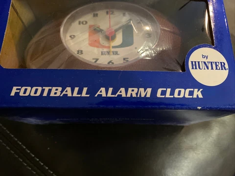 NCAA  University of Miami Hurricanes Sports alarm clock by Hunter Cover