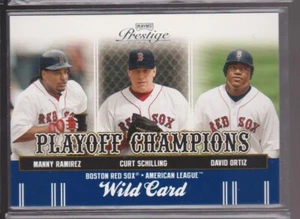 2005 PRESTIGE PLAYOFF CHAMPIONS WILD CARD #17 RED SOX DAVID ORTIZ/MANNY RAMIREZ - Picture 1 of 1