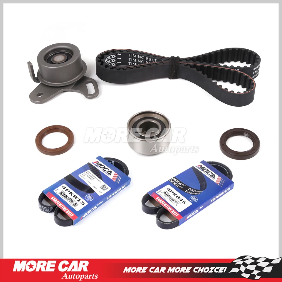 Timing Belt Kit Serpentine Belt Set for 2001-2011 Hyundai Accent Kia Rio 1.6L L4 - Image 1 of 4