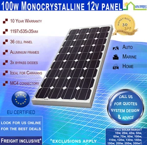 100 W 12V Mono Solar Panel - Picture 1 of 1