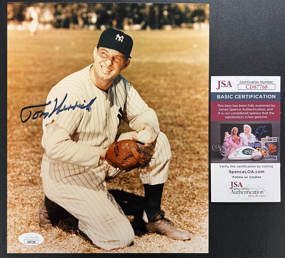 Tommy Henrich Signed 8x10 Photograph JSA w/COA 'Old Reliable' N.Y Yankees MLB! - Image 1 of 4
