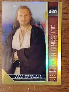 2023 STAR WARS FINEST QUI-GIN-JINN FN-53, GOLD 07/50 - Picture 1 of 2