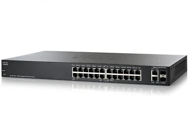 Cisco SG200-26 Gigabit Ethernet Smart Switch 10/100/1000 2 Combo Mini-GBIC Ports - Image 1 of 3