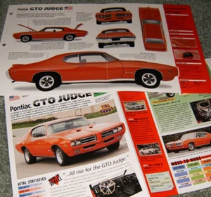 1969 PONTIAC GTO JUDGE SPEC INFO POSTER ORIGINAL BROCHURE AD 69 Carousel Red - Picture 1 of 1