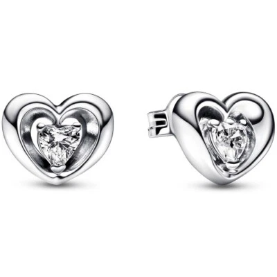 Strahlendes Herz und Schwebender Stein PANDORA Ohrstecker 292500C01 - Bild 1 von 2