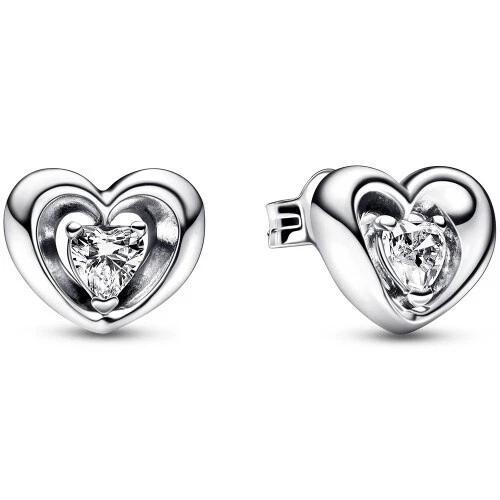 Strahlendes Herz und Schwebender Stein PANDORA Ohrstecker 292500C01 - Bild 1 von 2