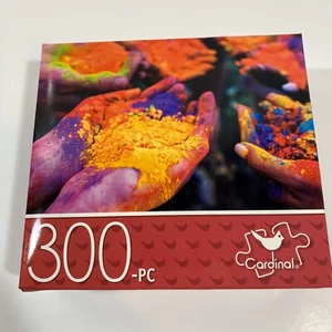 HANDS 300 Piece Jigsaw Puzzle Hands with Powder Paint 14" x 11" - Picture 1 of 6
