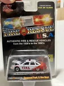 Racing Champions Fire & Rescue car 1992 Chevy Caprice Elmwood Park IL F.D. - Picture 1 of 2