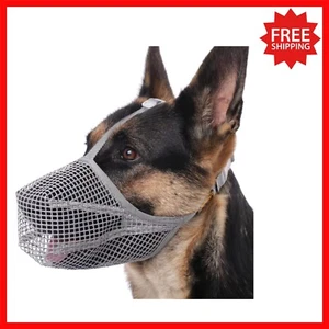 Soft, Breathable Dog Muzzle for Long Snout Breeds - Adjustable & Comfortable - Picture 1 of 9