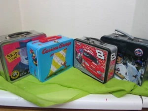 Four Lunch box or tins, Curious George,.Nascar ,Mets and Einstein Bros.GA-A-25-C - Picture 1 of 4