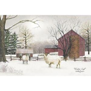 Billy Jacobs Winter Coat Sheep Farm Art Print 18 x 12