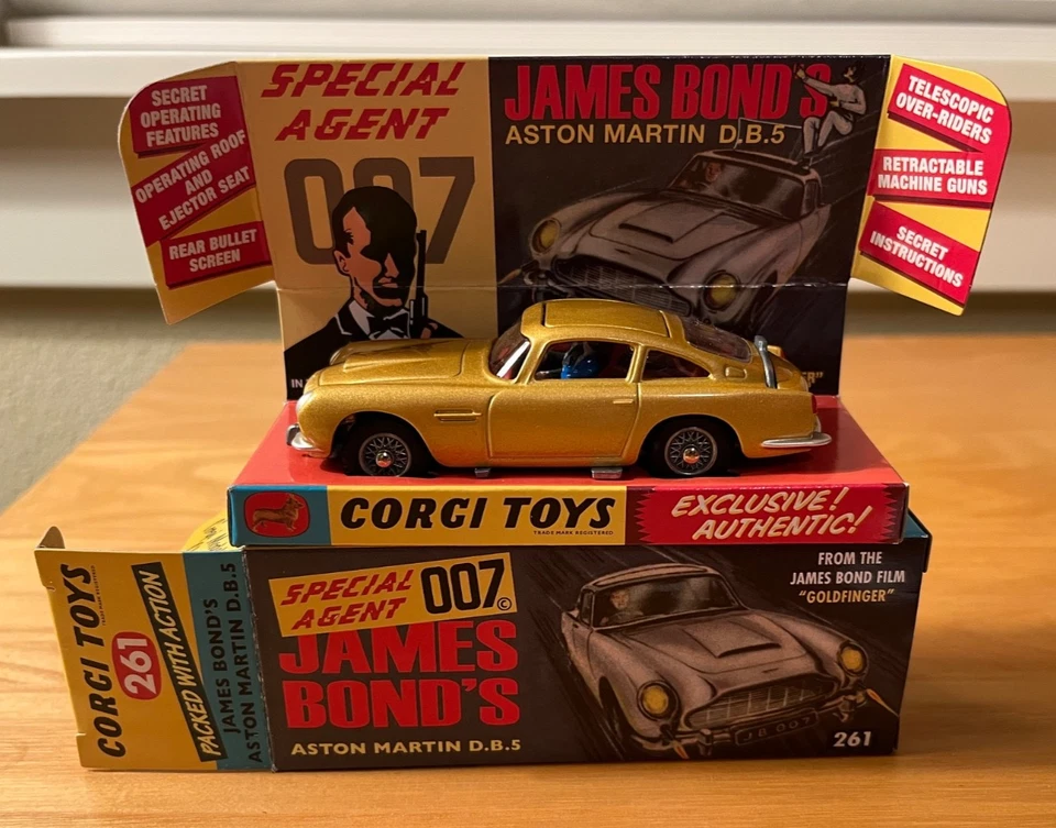 Corgi 261 James Bond Aston Martin DB5 Goldfinger Reissue - New in Box - Image 1 of 3