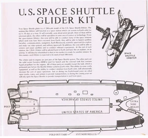 1982 NASA U.S. Space Shuttle Glider Kit 1:200 Scale Paper Model - Picture 1 of 4