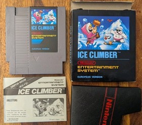 &iexcl;Estado de coleccionista! Ice Climber Small Box Nintendo NES Juego Sistema de Entretenimiento
